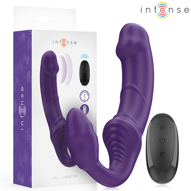 INTENSE - JILL DOUBLE VIBRATEUR 20 CM VIOLET TÉLÉCOMMANDE