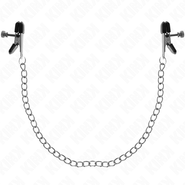 KINK - PINCES À TAMELON CHAÎNE PLATE ARGENT 34 CM