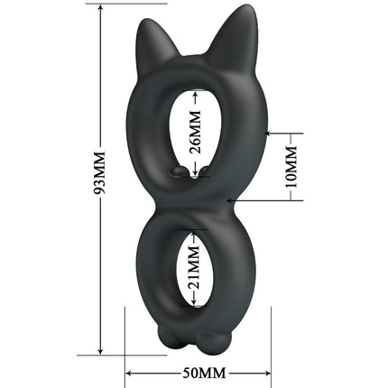 CRAZY BULL - BAGUE DOUBLE EN SILICONE TORAN MODÈLE 20