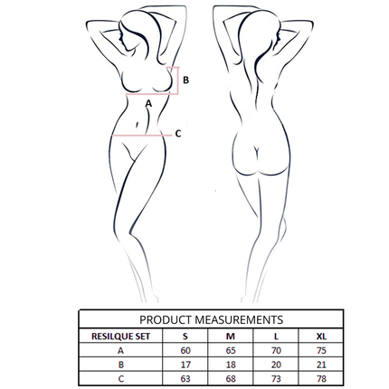 PASSION - ENSEMBLE SOUTIEN-GORGE + STRING RESILQUE BLANC L/XL