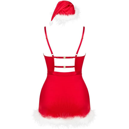 LIVCO CORSETTI FASHION - AGETHE LC 90607 CHEMISE + STRING + BONNET DE NOËL L/XL