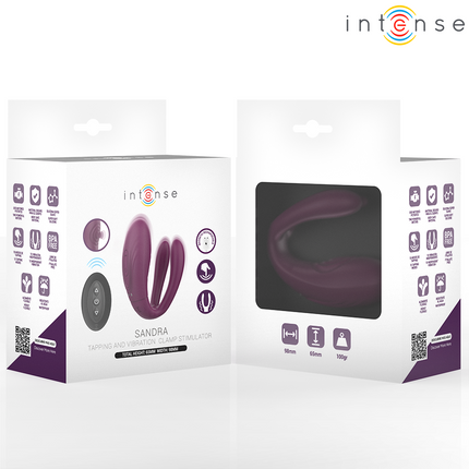 INTENSE - STIMULATEUR DE TAPOTAGE ET DE VIBRATION SANDRA AVEC TÉLÉCOMMANDE
