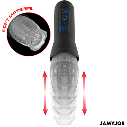JAMYJOB - SPINJOB 2.0 MASTURBATEUR AVEC MOUVEMENT DE POUSSÉE ET DE ROTATION