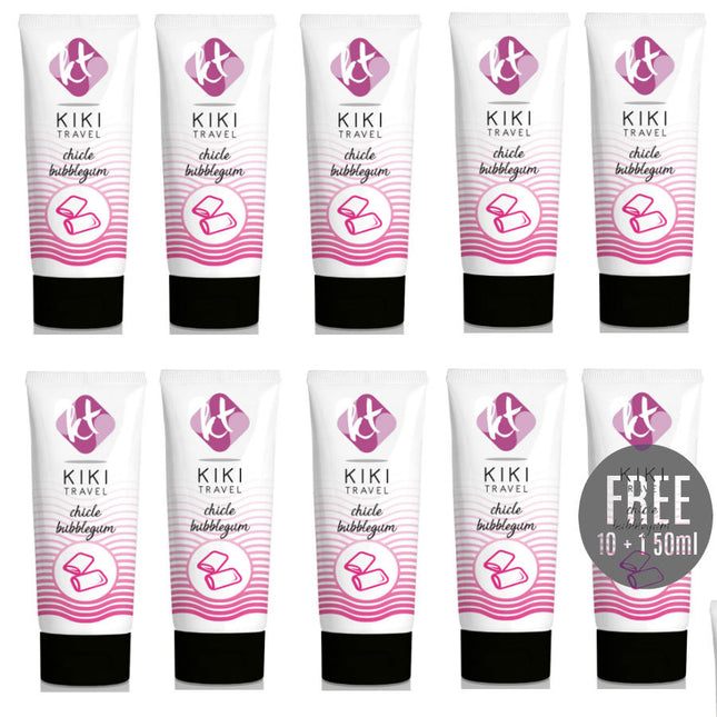 KIKÍ TRAVEL - LUBRIFIANT SAVEUR GOMME 50ML 10 + 1 OFFERT