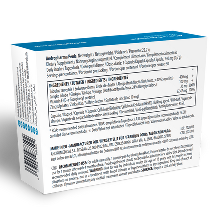 ANDROPHARMA PENIS - SUPPLÉMENT D''AGRANDISSEMENT DU PÉNIS