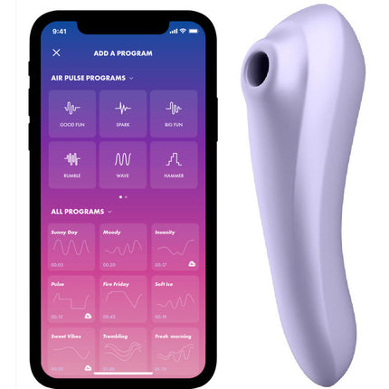 SATISFYER - VIBRATEUR DUAL MAUVE