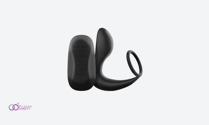 MASSEUR ANAL TÉLÉCOMMANDÉ - BLACK&SILVER