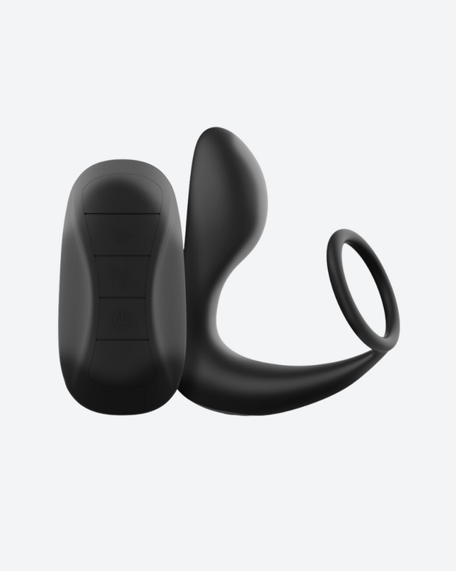 MASSEUR ANAL TÉLÉCOMMANDÉ - BLACK&SILVER