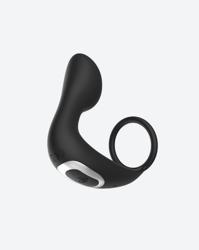 MASSEUR ANAL TÉLÉCOMMANDÉ - BLACK&SILVER