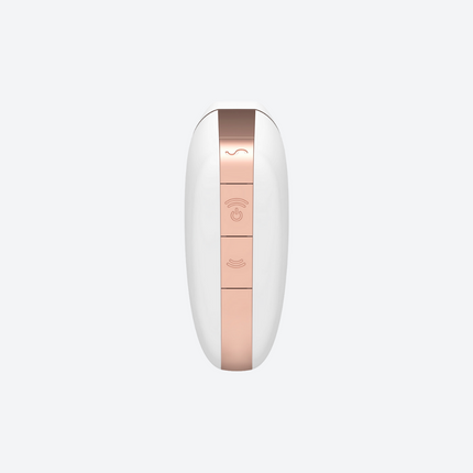 SATISFYER - STIMULATEUR ET VIBRATEUR AIR LOVE TRIANGLE BLANC
