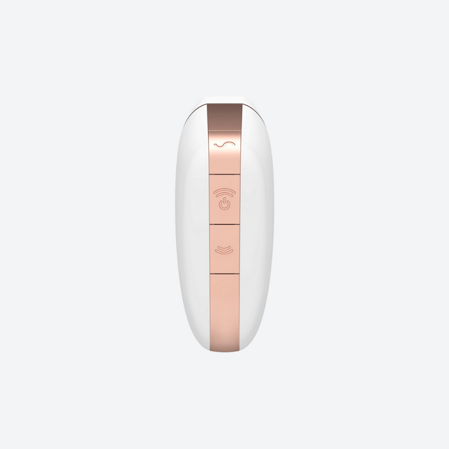 SATISFYER - STIMULATEUR ET VIBRATEUR AIR LOVE TRIANGLE BLANC