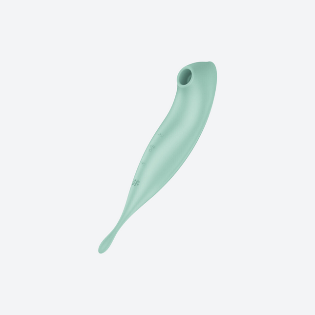 SATISFYER - APPLICATION DE STIMULATEUR ET VIBRATEUR TWIRLING PRO+ VERT